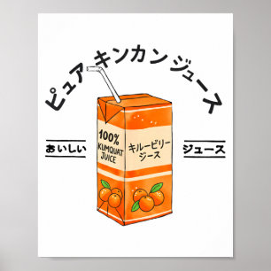 Kumquat Japansk Fruktjuice Japan Kanji Pojkar Flic Poster