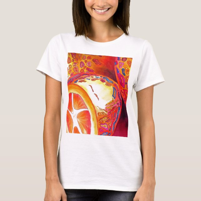 Kumquats orange citrus vattencolor frukt art tee (Framsida)