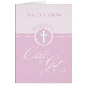 Kumsin Baptism Grattiss Rosa Guds barn Hälsningskort