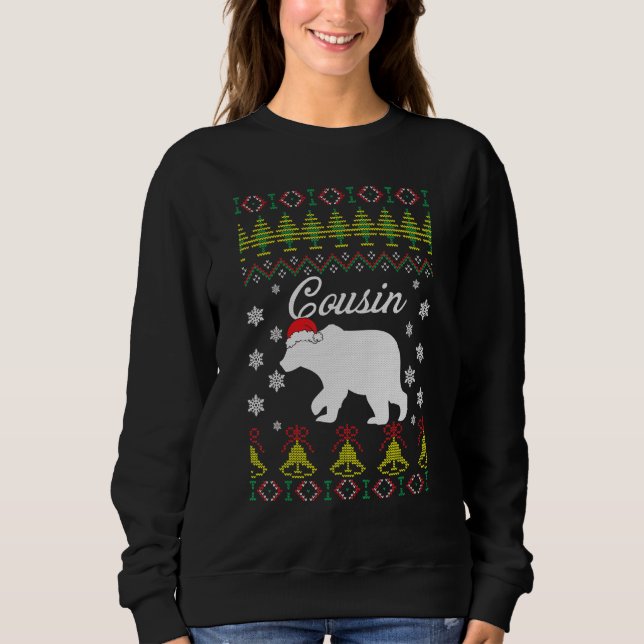 Kumsin Bear UGLY jul Sweater Pajamas Family T Shirt (Framsida)