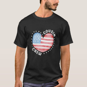 Kumsin besättning 4:e juli Patriotic American Flag T Shirt