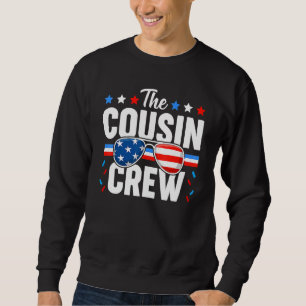 Kumsin besättning 4 juli: Patriotic American Famil Lång Ärmad Tröja