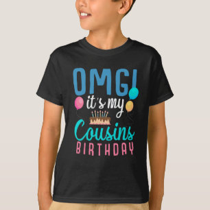 Kumsin Birthday Cake Funny Balloon Boys Kid Party T Shirt