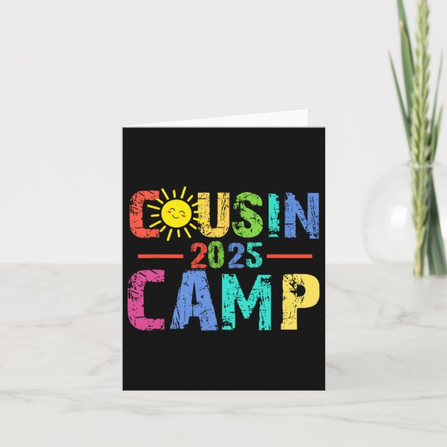 Kumsin Camp 2025 Camping Campfire Summer Vacation Kort (Framsida)