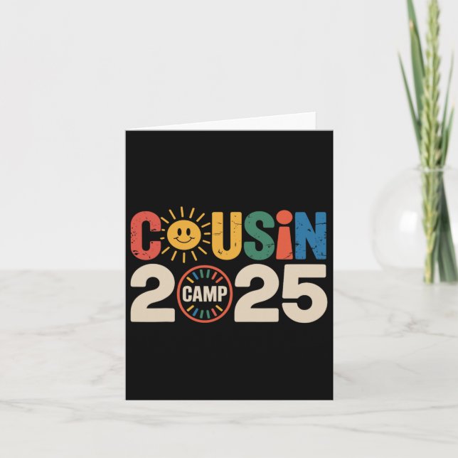 Kumsin Camp 2025 Camping Campfire Summer Vacation Kort (Framsida)