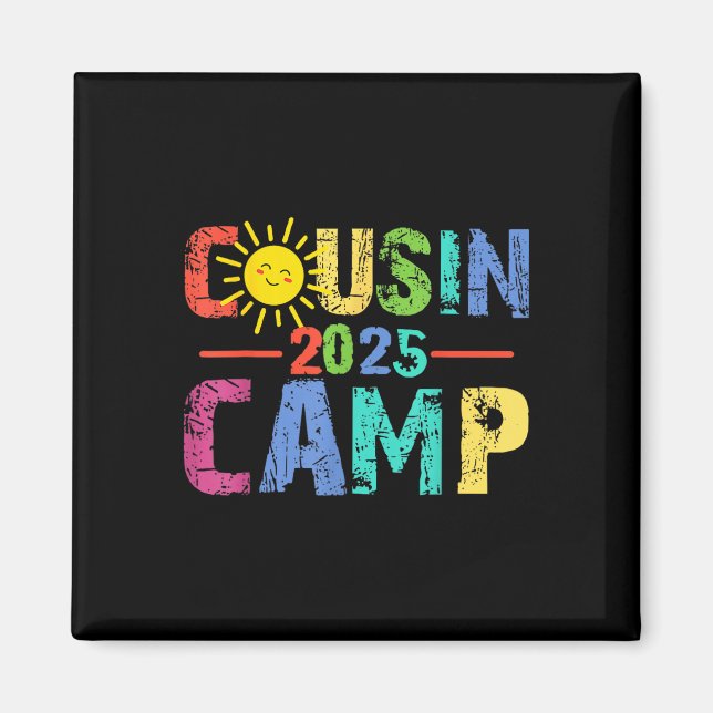 Kumsin Camp 2025 Camping Campfire Summer Vacation Magnet (Framsidan)