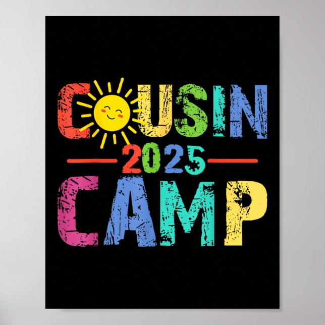 Kumsin Camp 2025 Camping Campfire Summer Vacation Poster (Framsidan)