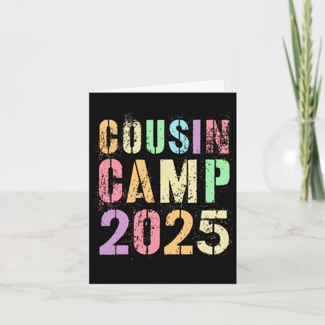 Kumsin Camp 2025 Family Vacation Summer Camping Cr Kort (Framsida)