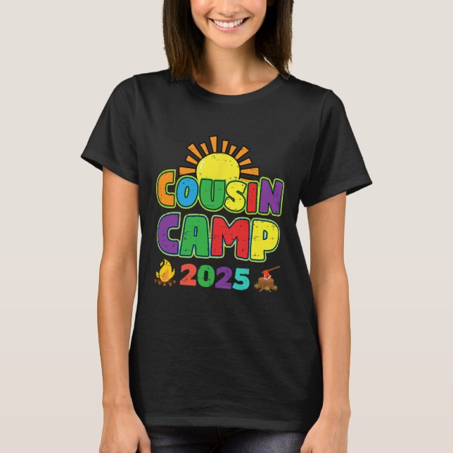 Kumsin Camp 2025 Family Vacation Summer Camping Cr T Shirt (Framsida)
