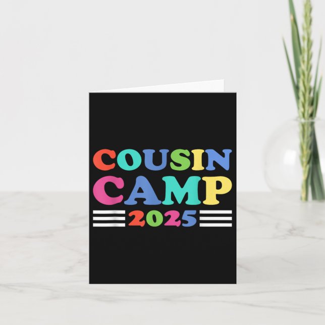 Kumsin Camp 2025 Funny Summer Camping Family Kort (Framsida)