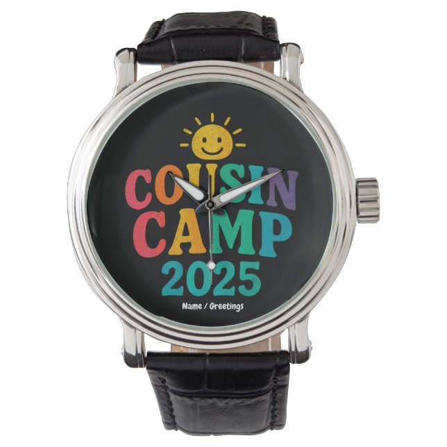 Kumsin Camp 2025, sommarsemester, Roligt Camping Armbandsur (Framsida)