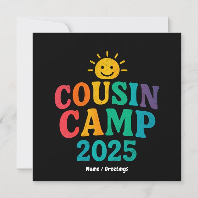 Kumsin Camp 2025, sommarsemester, Roligt Camping Inbjudningar (Framsida)
