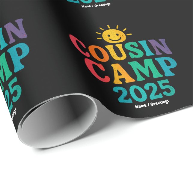 Kumsin Camp 2025, sommarsemester, Roligt Camping Presentpapper (Rullad Hörn)
