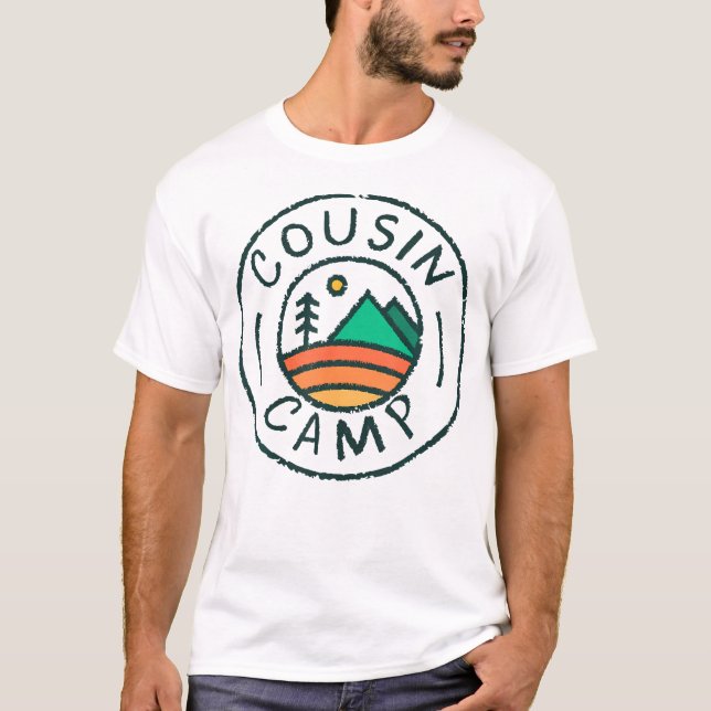 Kumsin Camp Friends Summer Travel Family Camping V T Shirt (Framsida)
