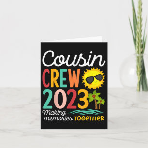 Kumsin Crew 2023 Sommar Vacation Beach Family Resa Kort