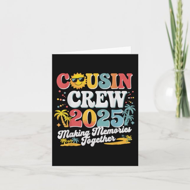 Kumsin Crew 2025 Sommar Vacation Beach Family Resa Kort (Framsida)