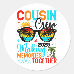Kumsin Crew 2025 Sommar Vacation Beach Family Resa Runt Klistermärke