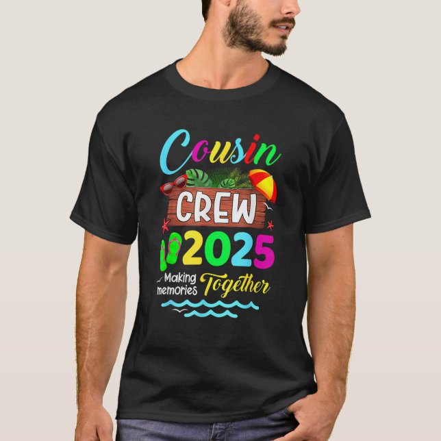 Kumsin Crew 2025 Sommar Vacation Beach Family Resa T Shirt (Framsida)