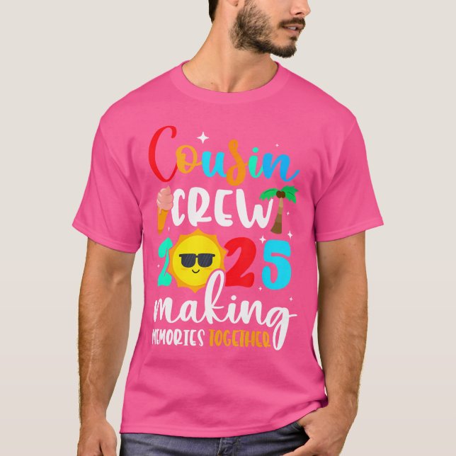 Kumsin Crew 2025 Sommar Vacation Beach Family Resa T Shirt (Framsida)