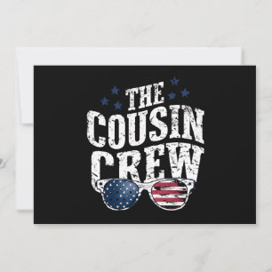 Kumsin Crew 4:e juli Patriotic American Family Inbjudningar