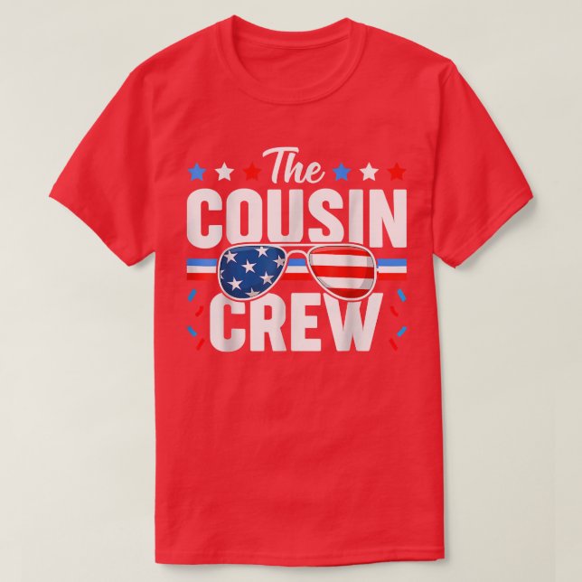 Kumsin Crew 4:e juli Patriotic American Family  T Shirt (Design framsida)