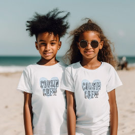 Kumsin Crew Blue Heart Matching Family T Shirt