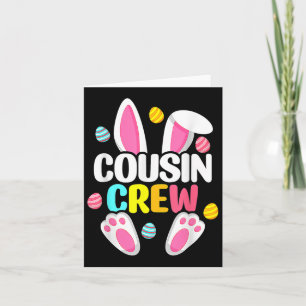 Kumsin Crew Bunny Familj Matching Påsk Boys Girl Kort