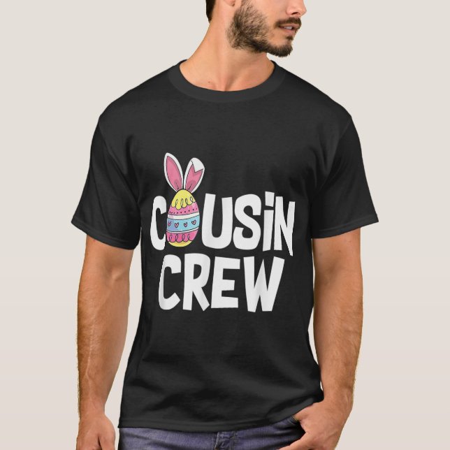 Kumsin Crew Cute Bunny Matching Påsk Day Rabbit T Shirt (Framsida)