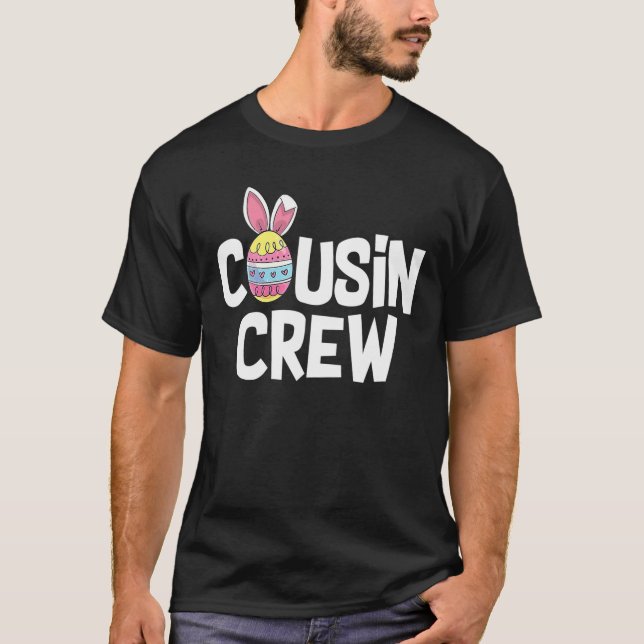 Kumsin Crew Cute Bunny Matching Påsk Day Rabbit T Shirt (Framsida)