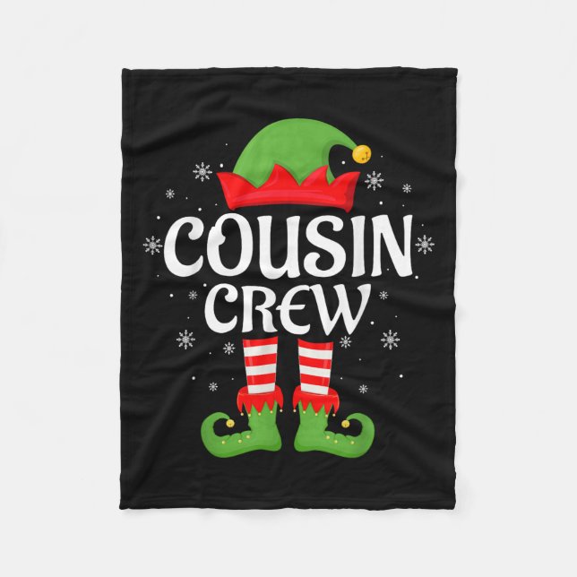 Kumsin Crew Elf Julafton Matching Family Elf Squad Fleecefilt (Framsidan)