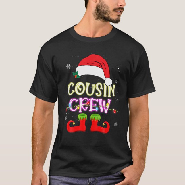 Kumsin Crew-julfamiljens medlemsgrupp Cousins T Shirt (Framsida)