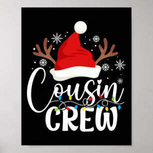 Kumsin Crew-julmatchning Julafton Ljus Pajama Poster