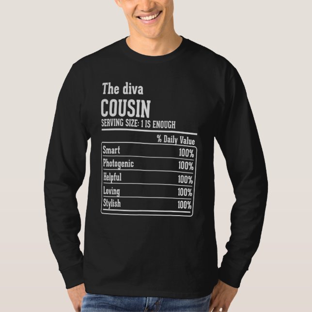 Kumsin Crew Näringsfakta Diva Cousin T Shirt (Framsida)