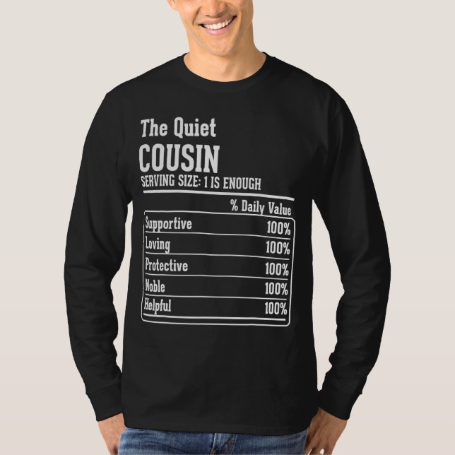 Kumsin Crew Näringsfenomen i Quiet Cousin T Shirt (Framsida)