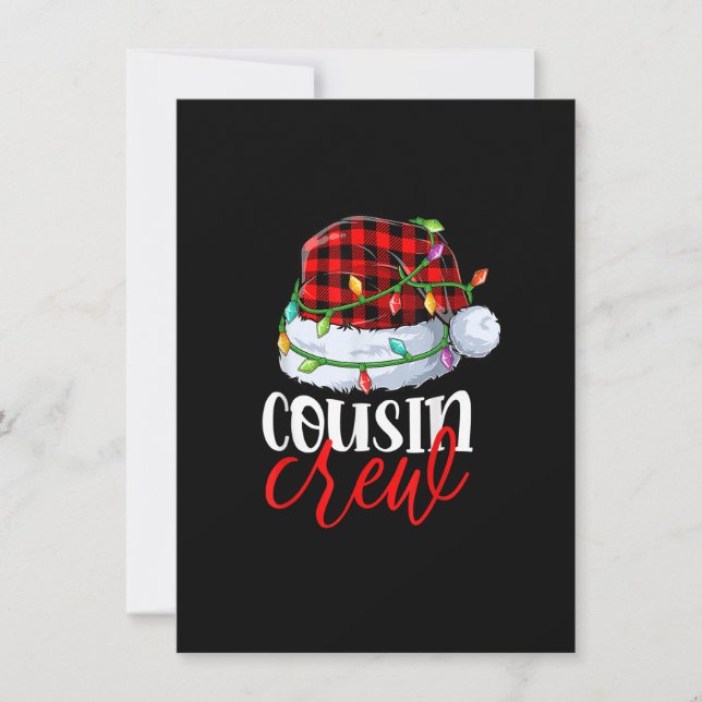 Kumsin Crew Santa Red Play Julafton Finny jul Inbjudningar (Framsida)