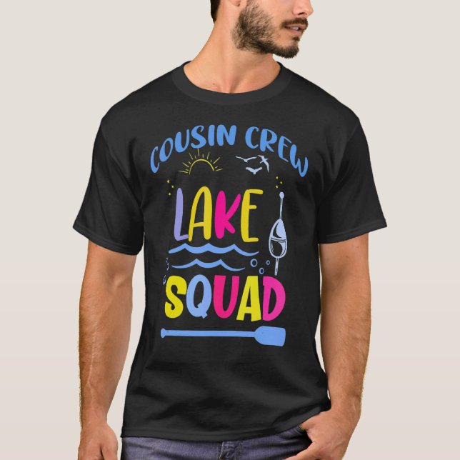 Kumsin Crew Sjö Squad Family Camping Vacation T Shirt (Framsida)
