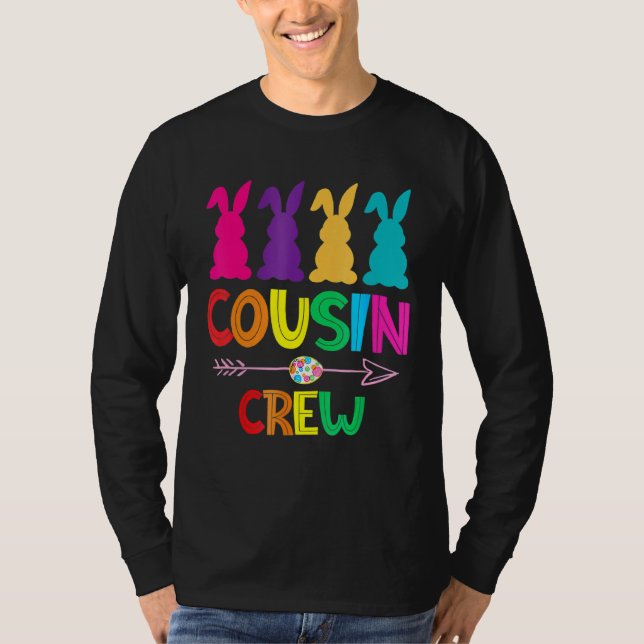 Kumsin Crew Squad Påsk Day Cute Bunny Kids Todd T Shirt (Framsida)