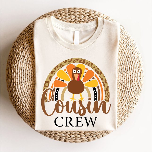Kumsin Crew Thanksgiving Cute Turkey Family T Shirt (Cousin Crew Thanksgiving Cute Turkey Family T-Shirt)