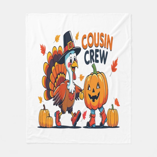Kumsin Crew Thanksgiving Pumpkin Fleecefilt (Framsidan)