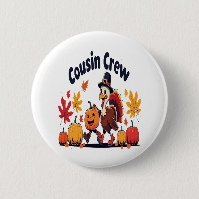Kumsin Crew Thanksgiving Pumpkin Knapp (Framsida)