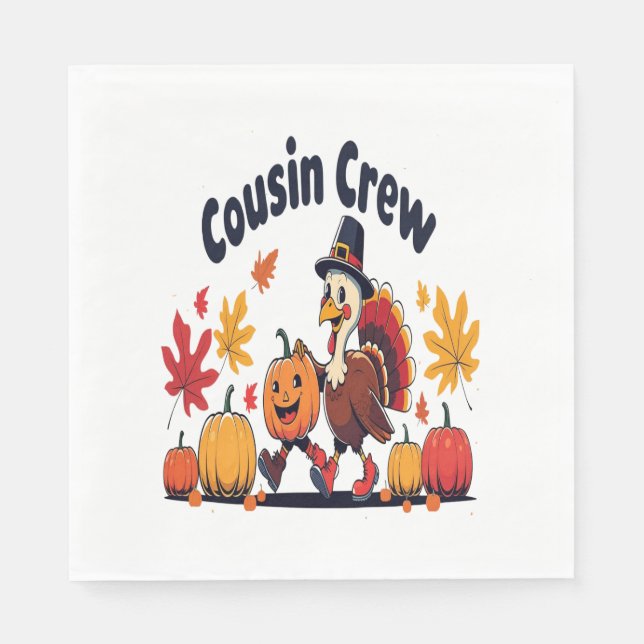 Kumsin Crew Thanksgiving Pumpkin Pappersservett (Framsidan)