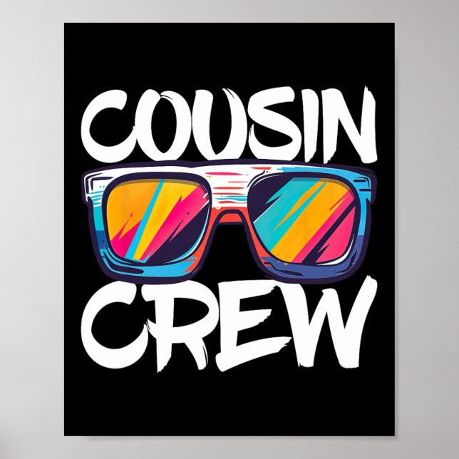 Kumsin Crew Vuxnas Kids Matching Cousin Crew Poster (Framsidan)