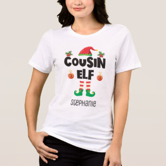 Kumsin elf-familjens matchande julklappkläder namn t shirt