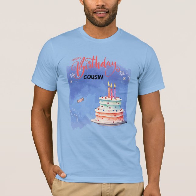 Kumsin, födelsedagskos Cus Cake Personlig T Shirt (Framsida)