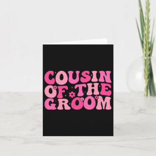 Kumsin för Groom Bröllopsfest-familjen Kort