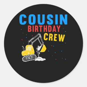 Kumsin från Birthday Crew Construction Coola Exca Runt Klistermärke