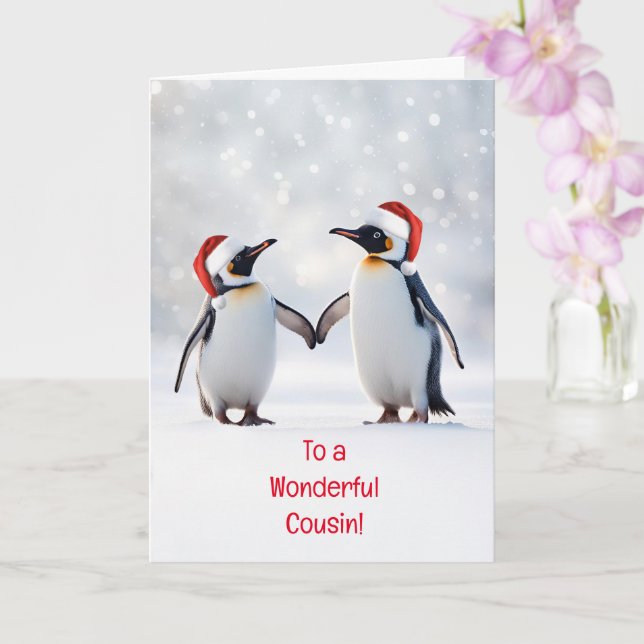 Kumsin Glad julhelg Super Cute Penguin Kort (Orkide)