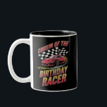 Kumsin i Birthday Racer Tävla Party Två-Tonad Mugg<br><div class="desc">Kumsin i Birthday Racer Tävla Party</div>