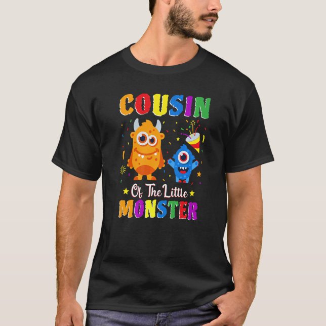 Kumsin i den lilla familjen Monster Matching Birth T Shirt (Framsida)