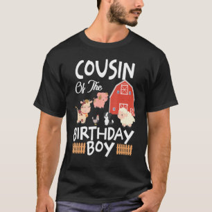 Kumsin i födelsedagsfamiljen BoyFarm Animal B Day T Shirt